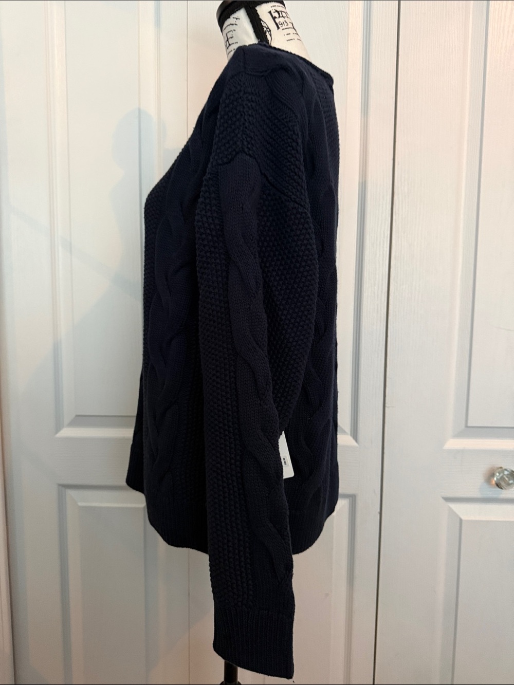 Lucky Brand Navy Cable-Knit Off-Shoulder Sweater - Picture 5 of 10